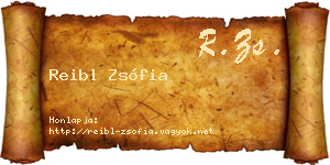 Reibl Zsófia névjegykártya